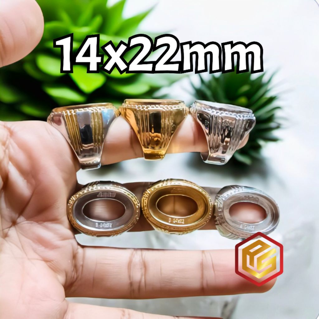 Titanium Embedded Ring Tie 14x22mm | Shopee Malaysia