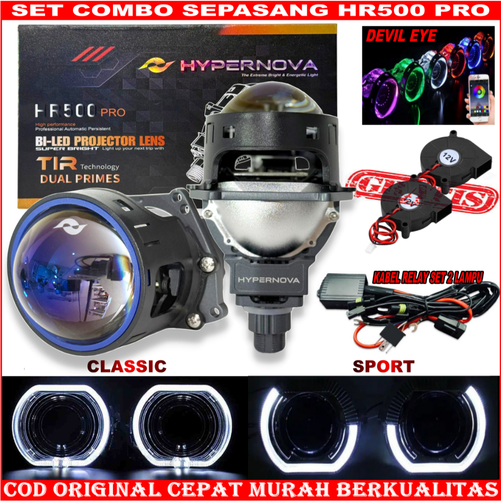 HYPERNOVA BILED TIRTA CAR COMBO SET 3 INCH HR500 PRO 70–80W DOUBLE ...