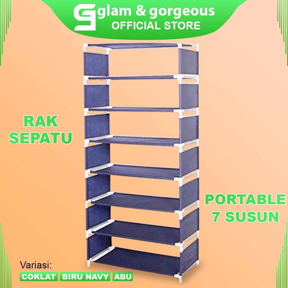 Portable Shoe Rack with 8 Iron Frames RS017 Strong and Practical ...