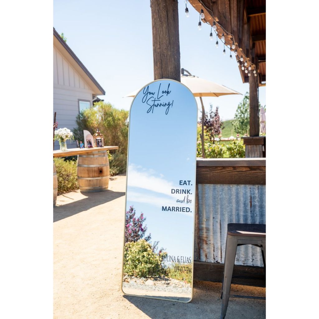 Standing mirror wedding sign 40 X 122 CM Welcome Sign Wedding Mirror ...