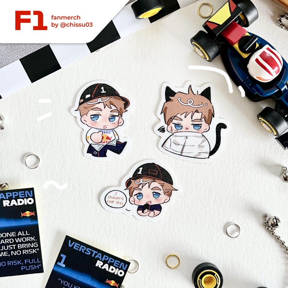 F1 Max Verstappen Glitter Stickers (Max Verstappen Redbull Formula 1 ...