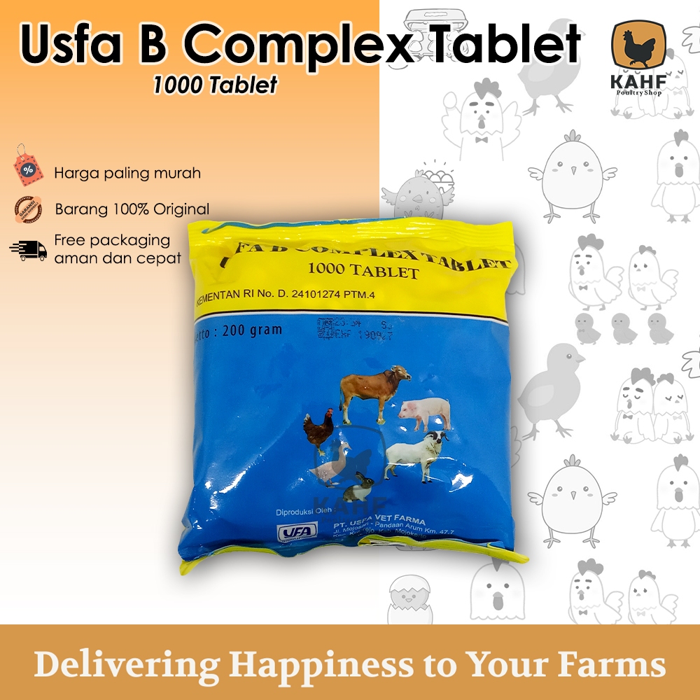 USFA Vitamin B Complex 1000tablets for Chickens, Cows, Goats | Shopee ...