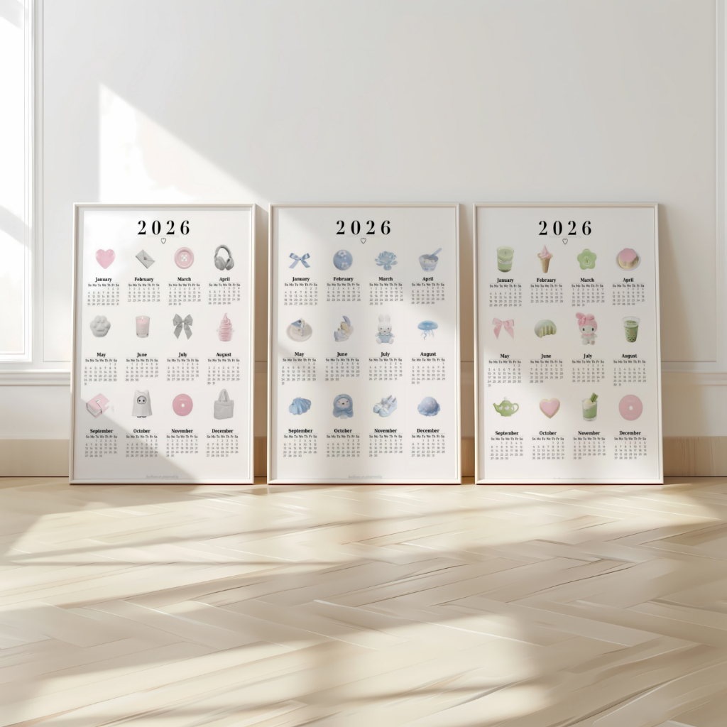 Aura Decor ~ Aesthetic Calendar 2026 Wall Decor Wall Decoration Wooden ...