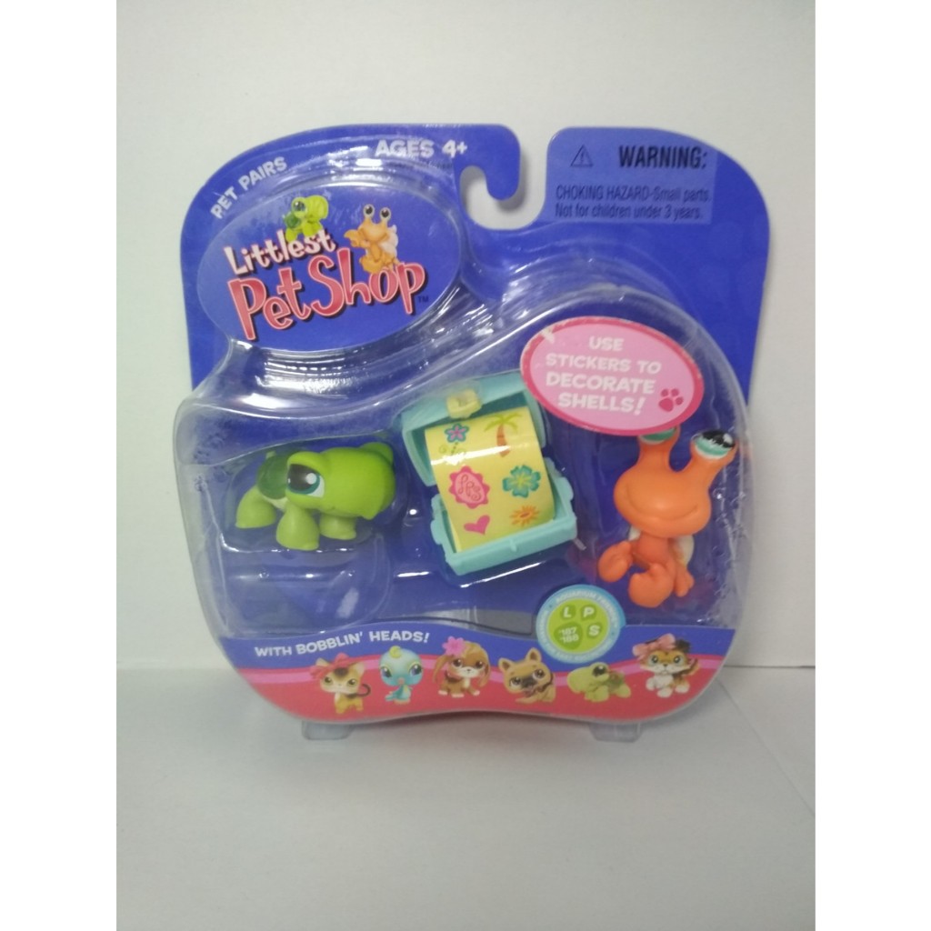 Figurine Littlest Pet Shop (LPS) #188 Bernard L'hermite Orange - Hasbro - Occasion TBE
