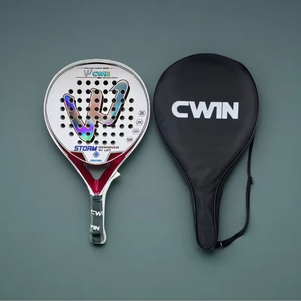 Original Imported CWIN PADEL RACKET, Padel Teardrop Carbon Fiber ...