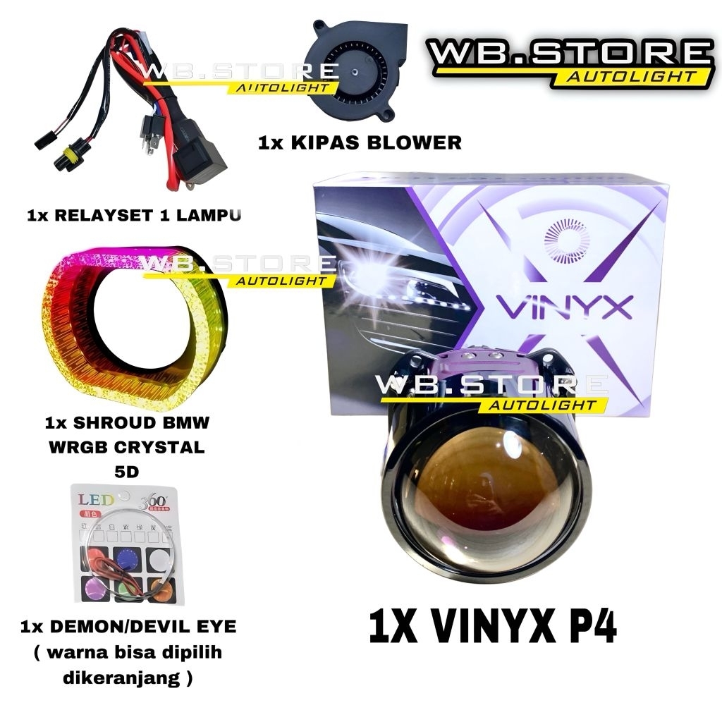 VINYX P3 P4 60 WATT 50 watt 2.5 inch PURPLE LENS BILED VINYX P4 biled ...