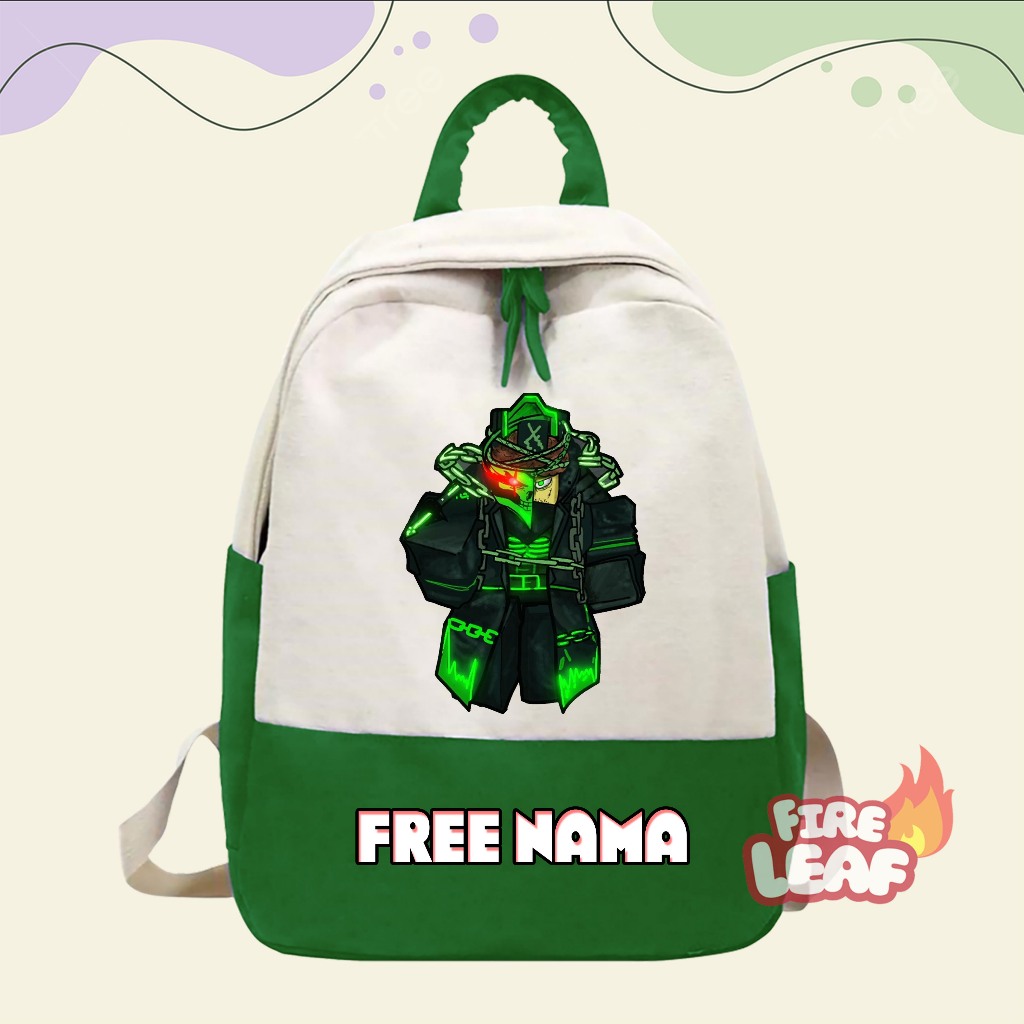 HACKLORD SCHOOL BACKPACK 1X1X1X1 ROBLOX FORSAKEN FREE NAME | Shopee ...