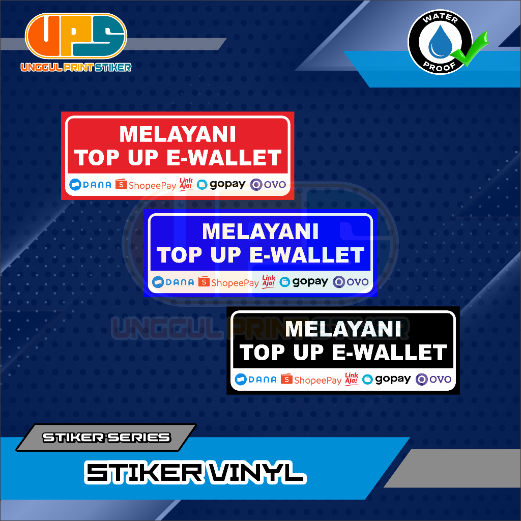 E-WALLET TOP UP STICKERS | UV ANTI-FADE STICKERS | SHOP BUSINESS ...