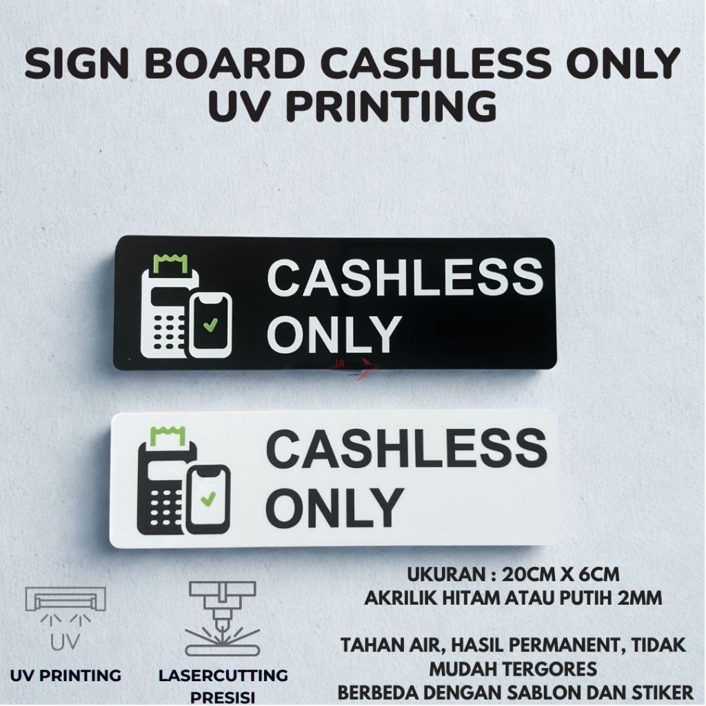 CASHLESS ACRYLIC SIGN ONLY CASHLESS ACRYLIC SIGNAGE ONLY CASHLESS ONLY ...