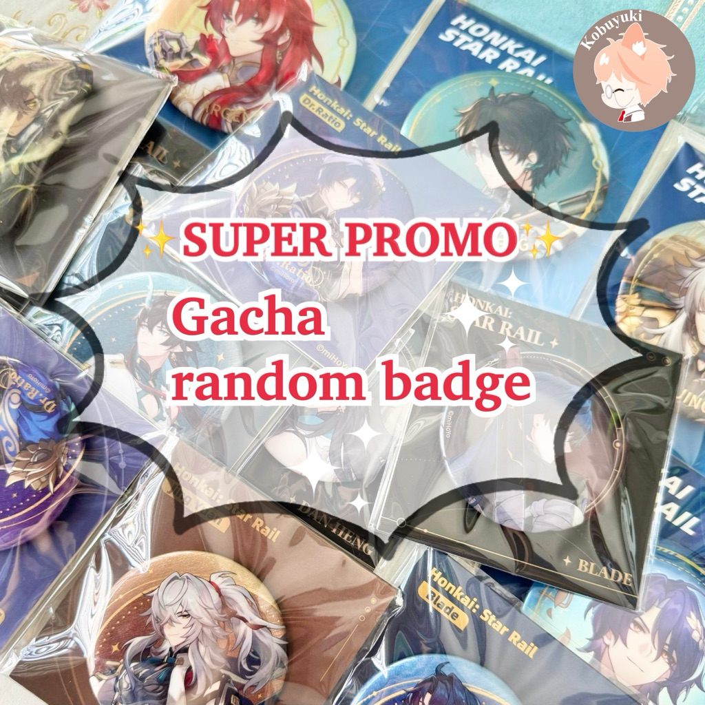 Gacha random badge pin HSR Honkaistarrail star rail genshin impact ...