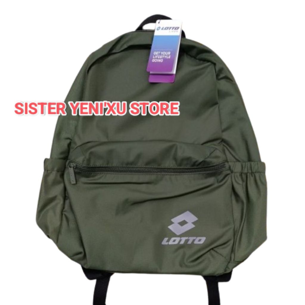 Lotto Elfri Backpack Olive (45x32x15cm) ORIGINAL STORE 100% | Shopee ...