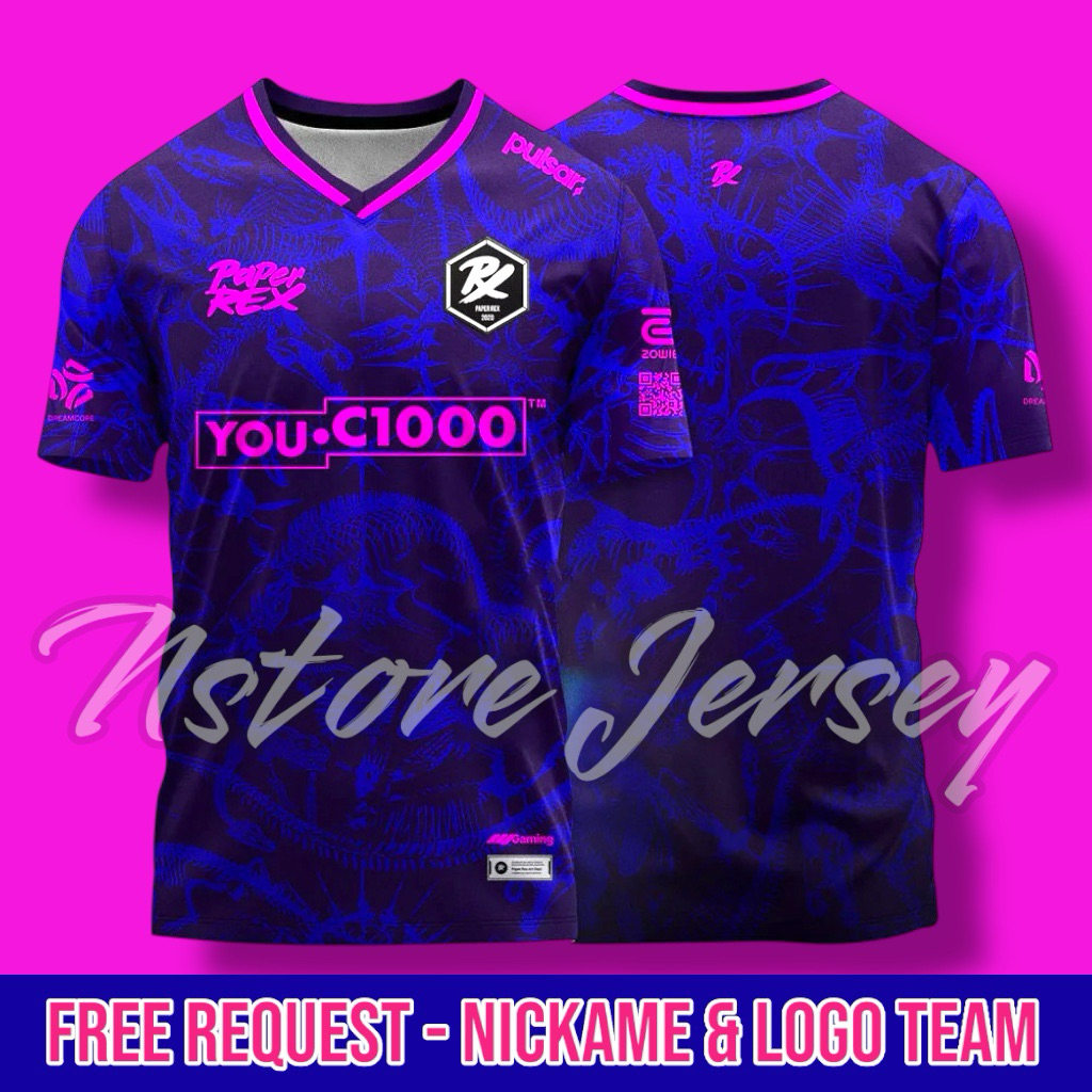 Latest PAPER REX Esport DinoGlitch Valorant ESPORT JERSEY 2026 2027 ...