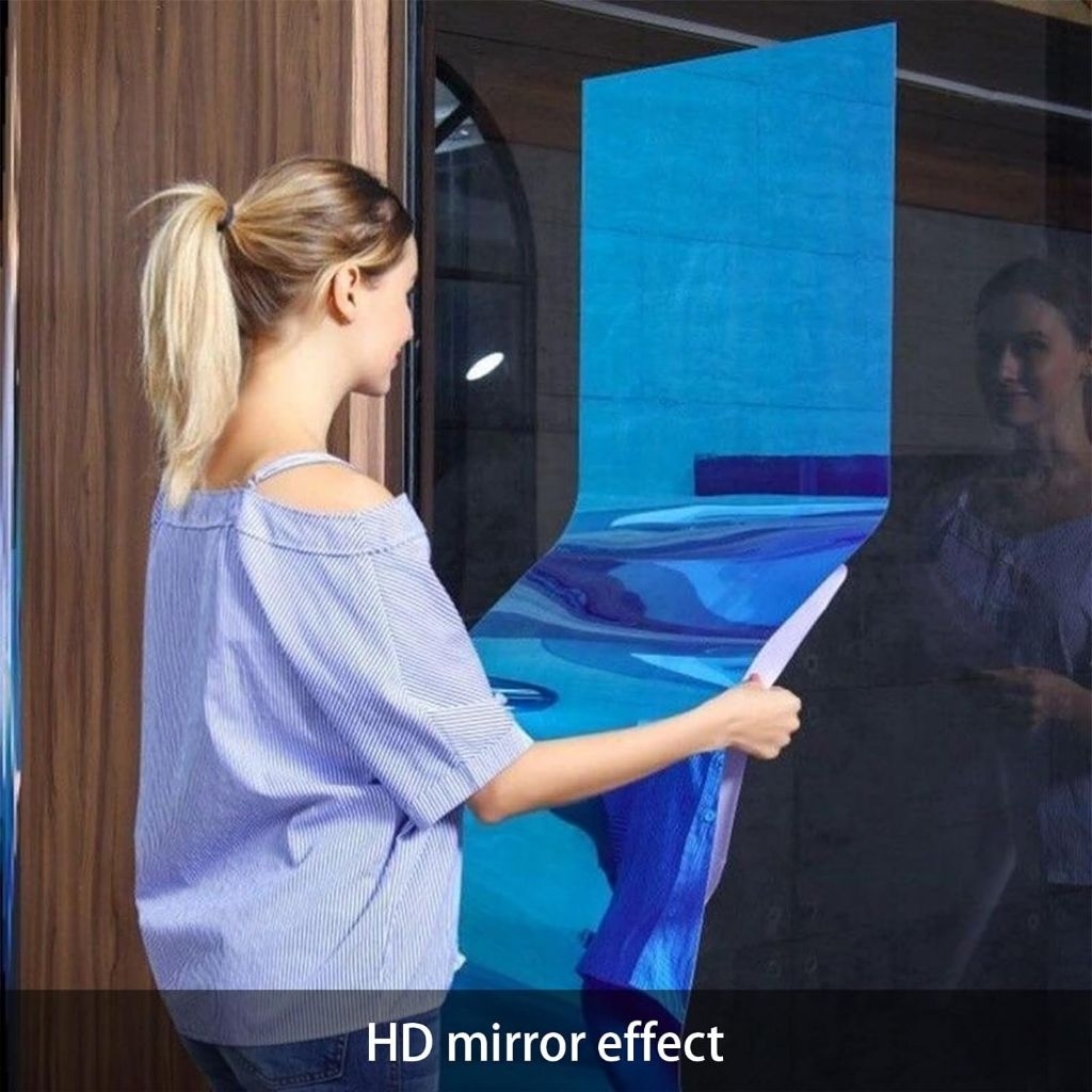 Large mirror sticker glass wallpaper sticker mirror wall decoration ...