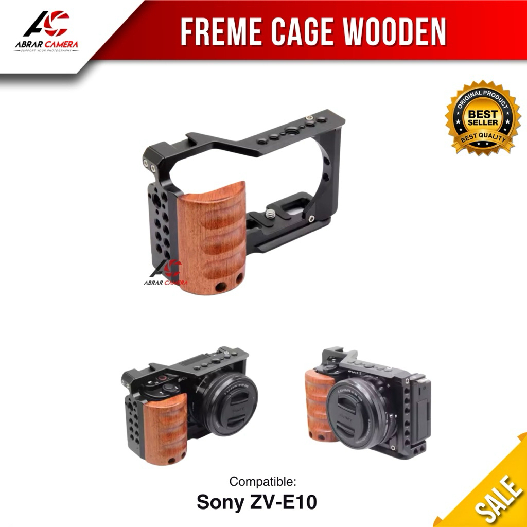 Wooden Frame Cage Rig for Sony ZV-E10 Camera | Shopee Malaysia
