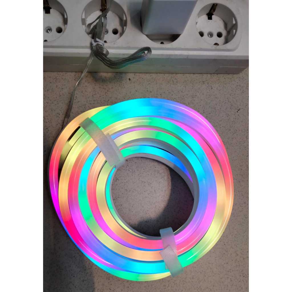 NEON FLEX RUNNING RGB 220V 5M NEON FLEX LED LIGHTS | Shopee Malaysia