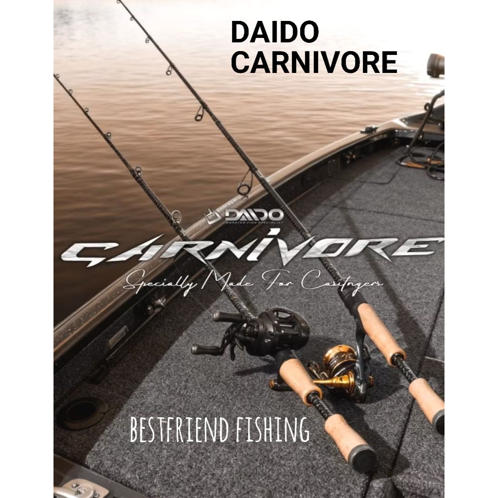 DAIDO CARNIVORE 662 (198cm) Spinning and Baitcasting Fishing Rod ...
