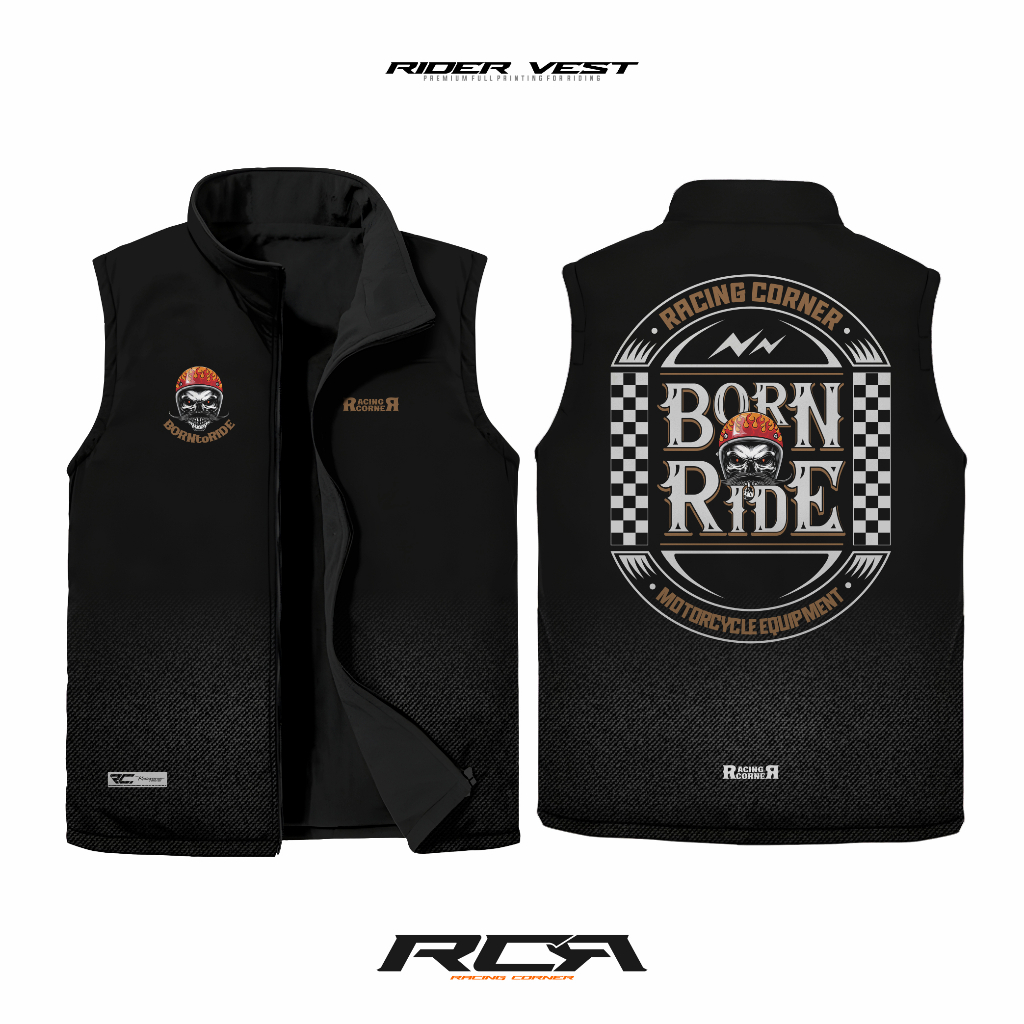 Racing Corner Vest | Original Full Print Windproof Born To Ride ...