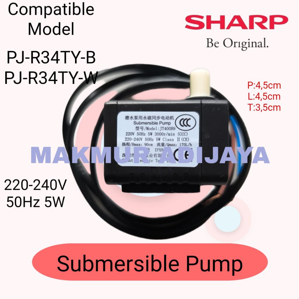 Divingpump Submarine pump waterpump air Cooler sharp PJ-R34 | Shopee ...