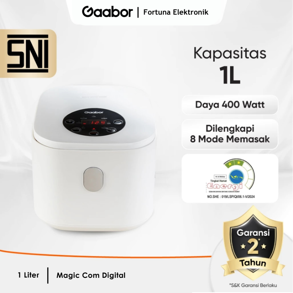 Gaabor Magic Com Digital GR S25D Smart Rice Cooker 1 Liter with 8 ...