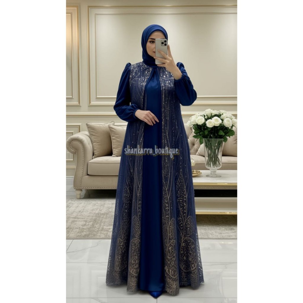 slim fit dress slacks Luxury Wine Red Long Sleeves Muslim Evening Dress with Cape SS202 main image 0