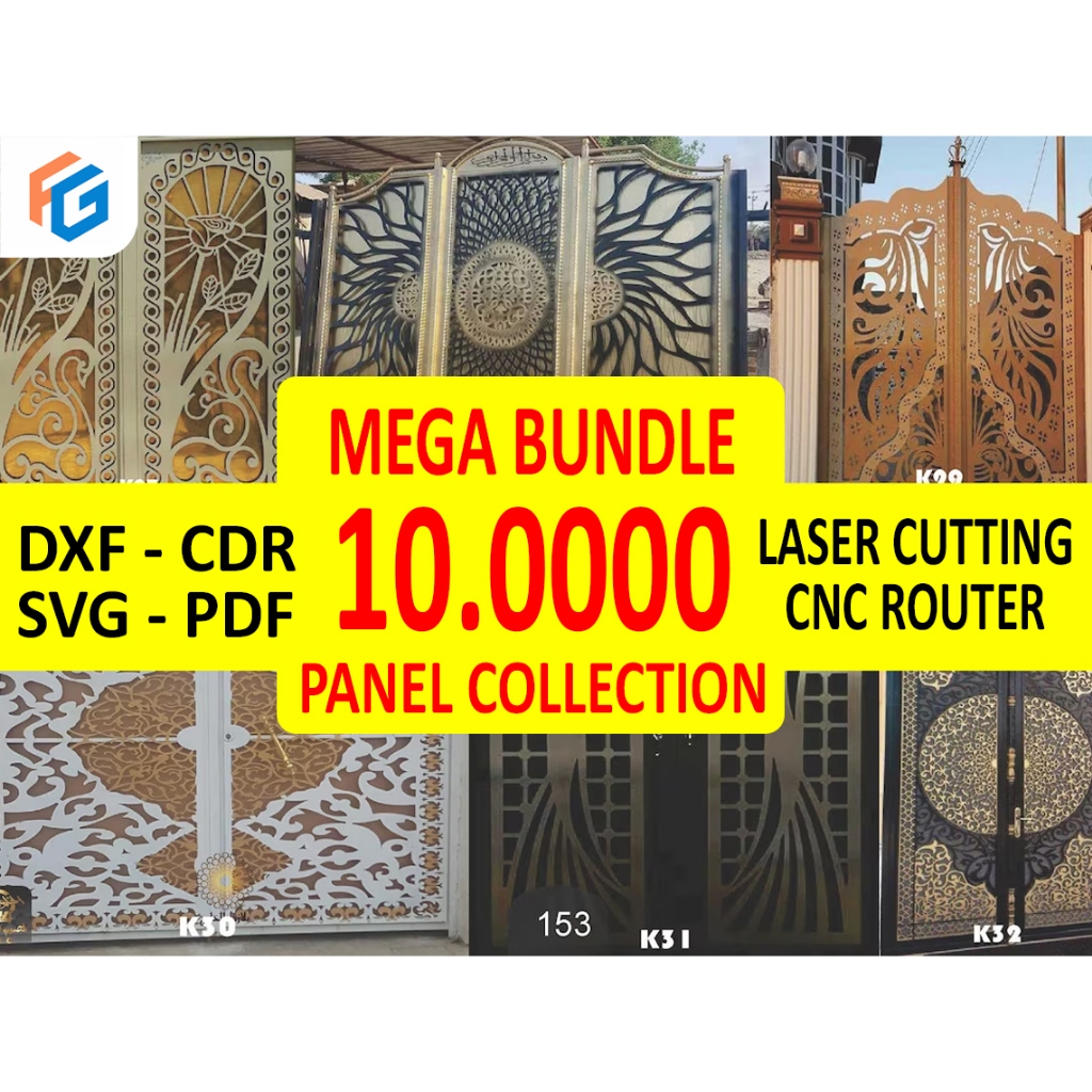 10,000 File Mega Bundle Laser Cutting CNC Router Plasma DXF PDF CDR AI ...