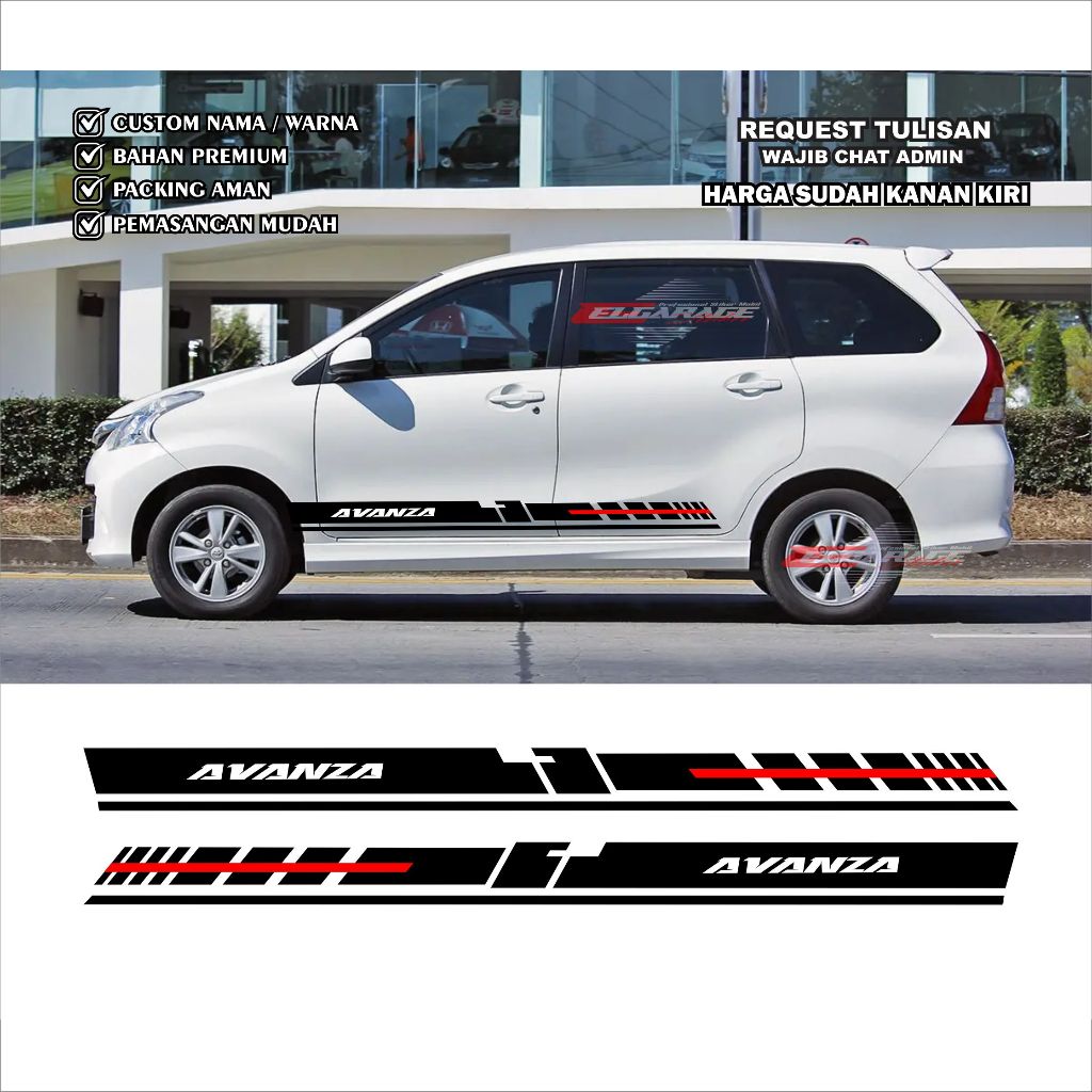 Toyota Avanza car stickers, cutting stickers, Avanza car stickers ...