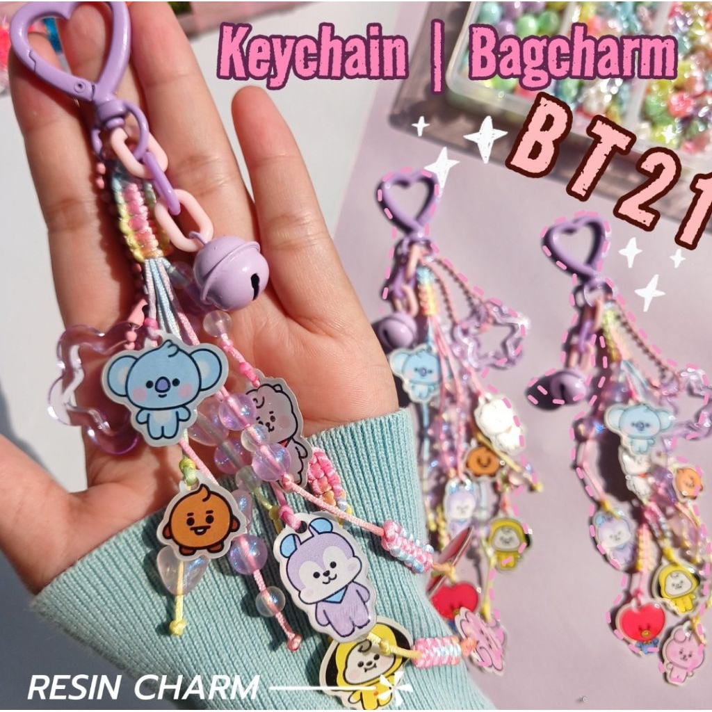 Bt21 Keychain Bagcharm | Bt21 keychain by amaiya.project | Shopee Malaysia