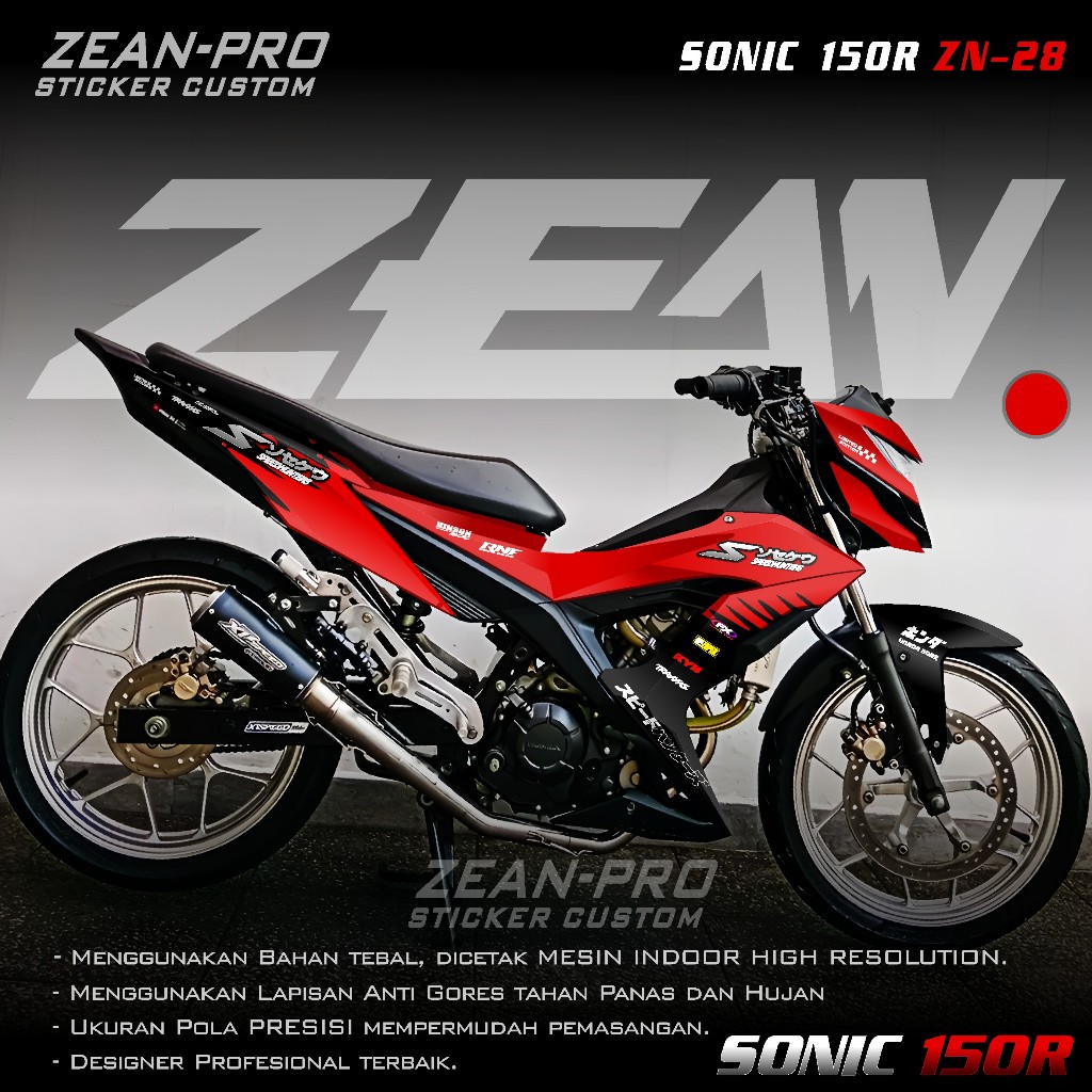 NEWEST Decal Sticker Honda Sonic 150R New Full body - Modification ...
