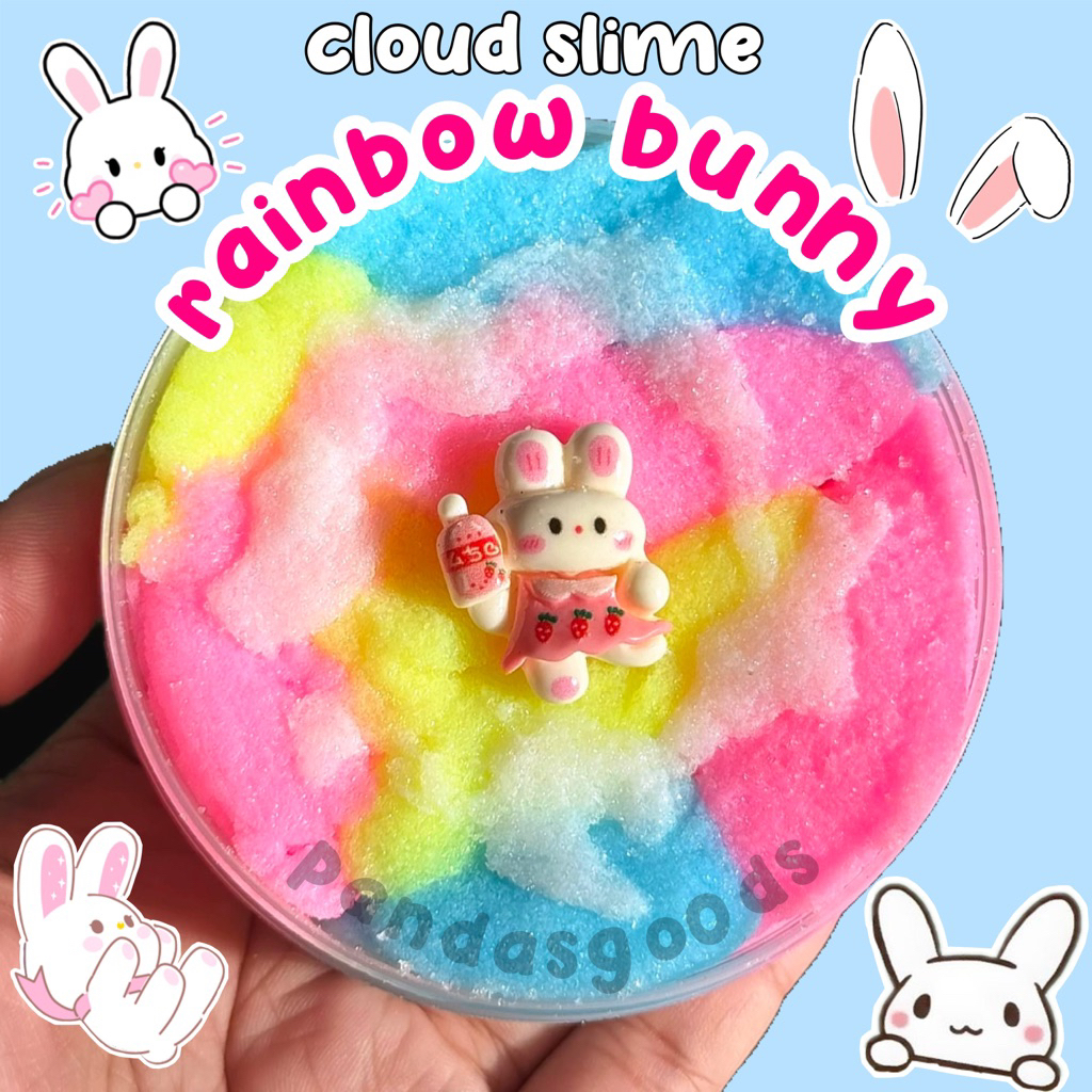 RAINBOW BUNNY CLOUD SLIME VIRAL | Shopee Malaysia