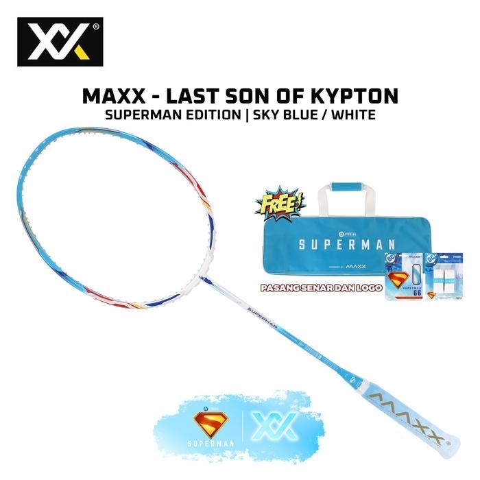 MAXX Last Son of Krypton Superman Edition Badminton Racket | Shopee ...