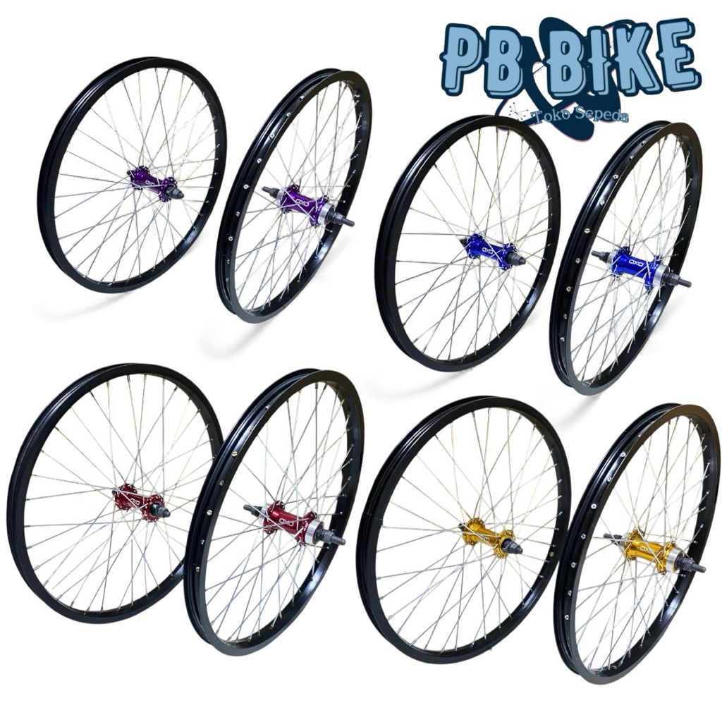 Wheelset 20 oxo rims oxo BMX uk 20 inch Aloy hub oxo being | Shopee ...