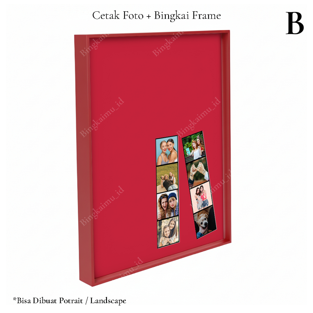 MERAH Custom Photo Frame Print Red Frame Wall Photo Frame Wall ...