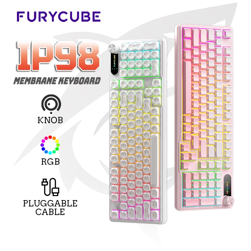IP98 Membrane Keyboard Triple Mode Water Proof Knob Control Wireless ...
