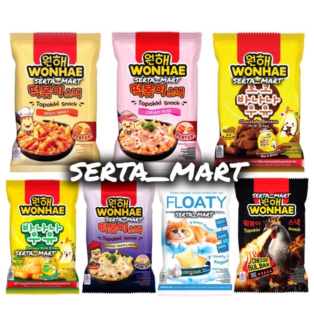 Wonhae Toppoki Snack 80gr - Topokki Truffle Spicy Sweet/ Creamy Rose ...