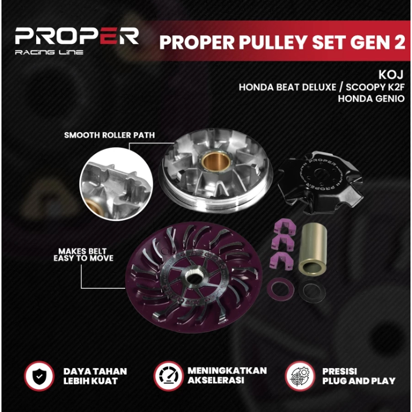 PROPER Racing Line Magic Pulley Set Gen 2 – Honda K0J BEAT deluxe ...