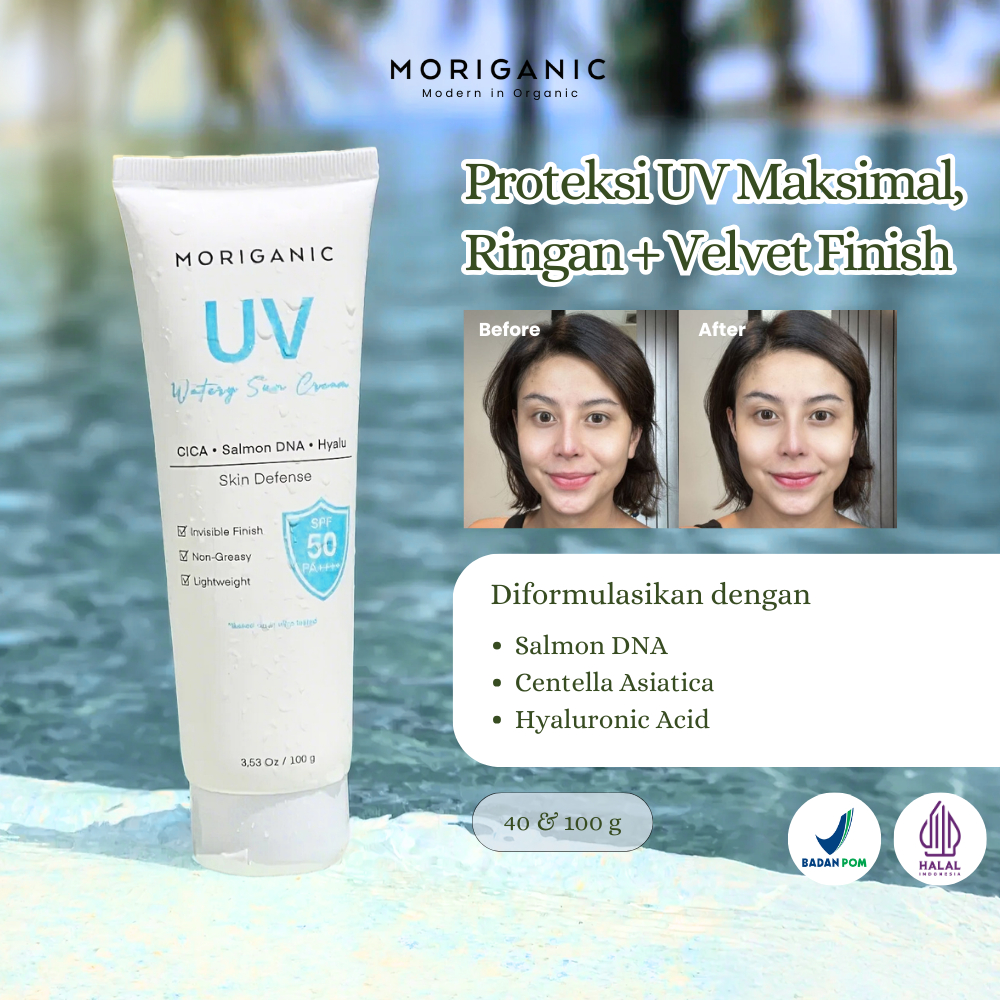 Moriganic Sunscreen UV Watery Sun Cream with CICA - Salmon DNA ...
