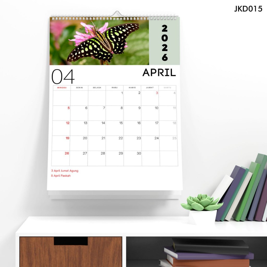 WALL CALENDAR 2026 AESTHETIC CALENDAR 2026 SPIRAL WALL CALENDAR A3 SIZE ...