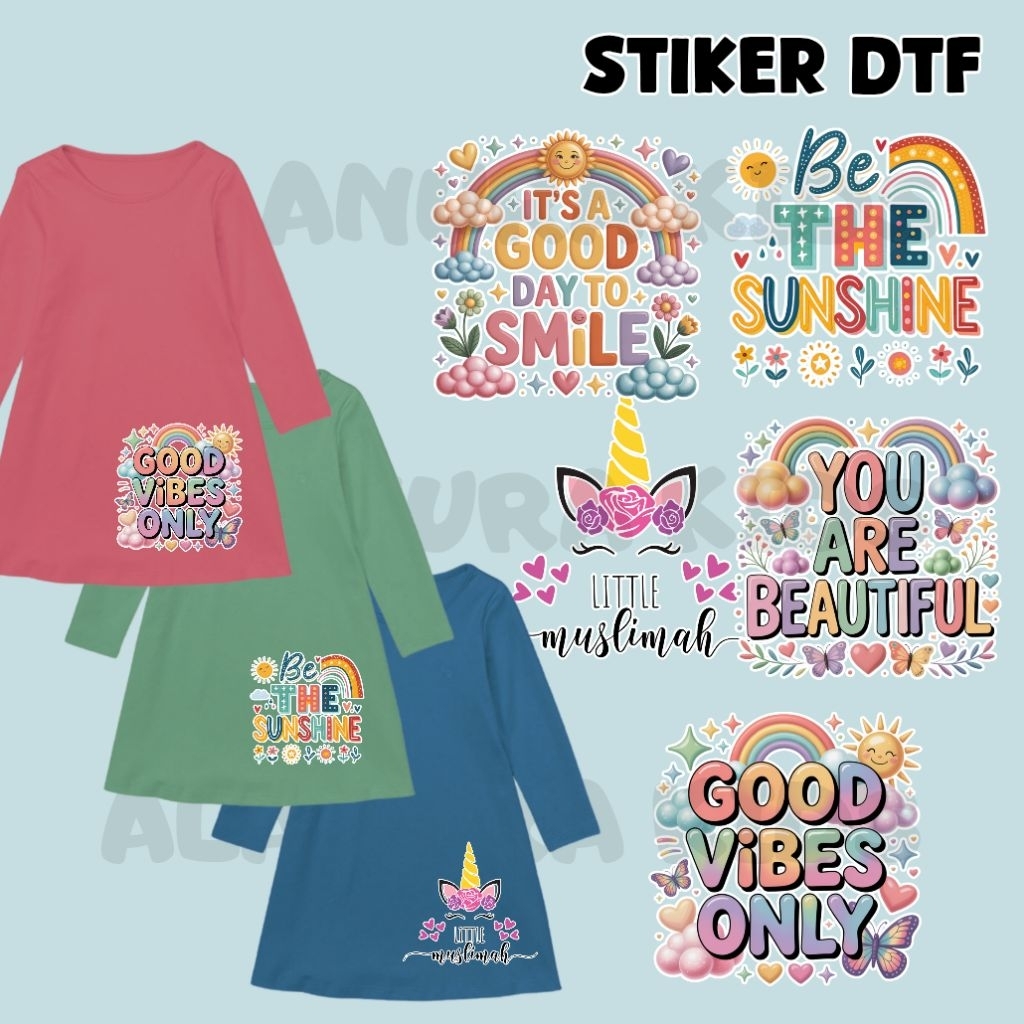 DTF Screen Printing Stickers for Girls with Cheerful Design Girl PART 1 ...