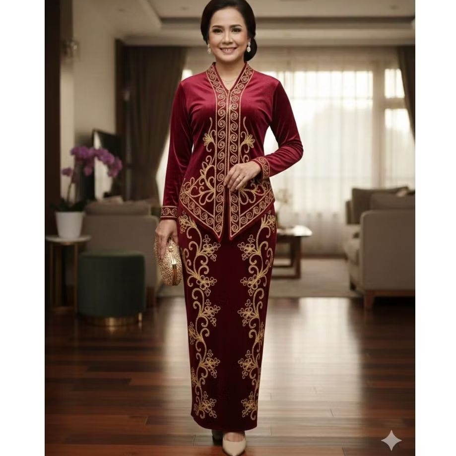 Complete Javanese Kebaya Set for Graduation and Wedding Invitations in ...