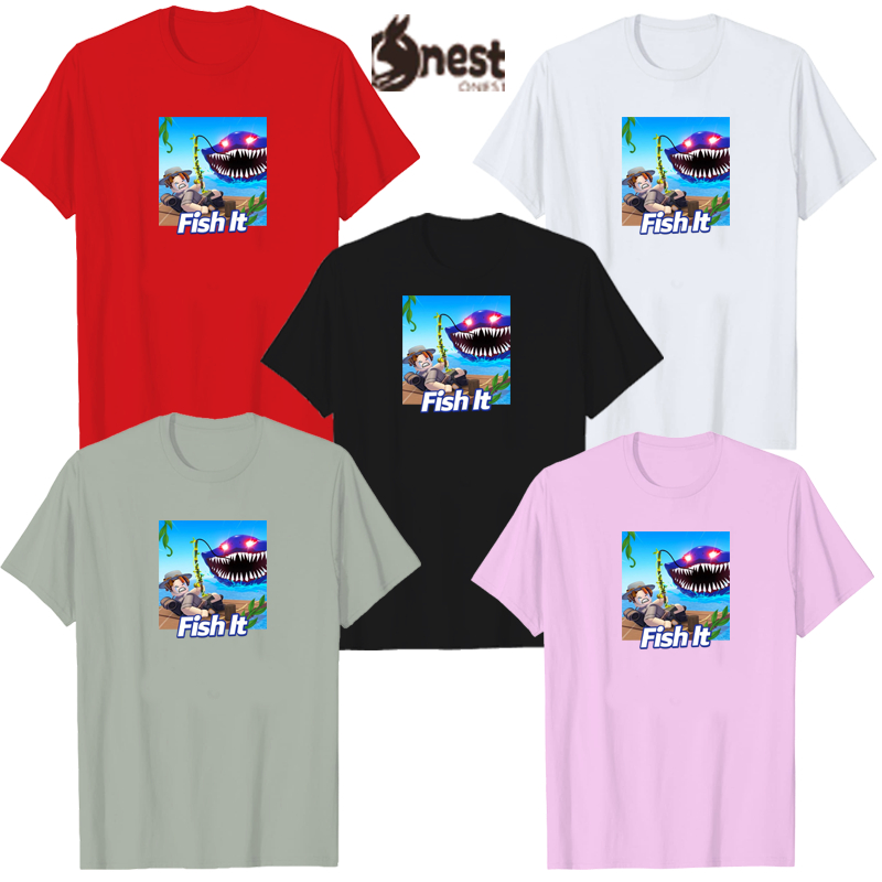 Roblox Fish it Mewing Sigma Rizz Gen Alpha Adult Kids Top T-Shirt Short ...