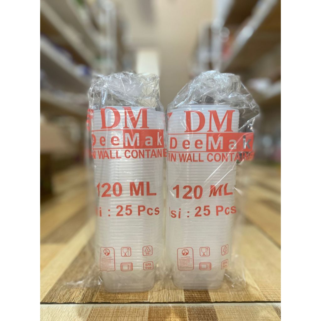 THINWALL BOX DM SQ 120 ML CONTENTS 25 PCS/THINWALL SQUARE/ UNBREAKABLE ...