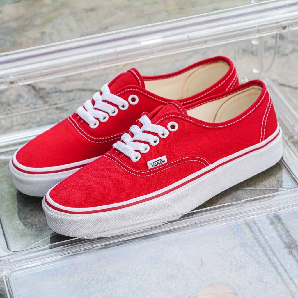 ORIGINAL VANS AUTHENTIC CLASSIC RED SHOES | Shopee Malaysia
