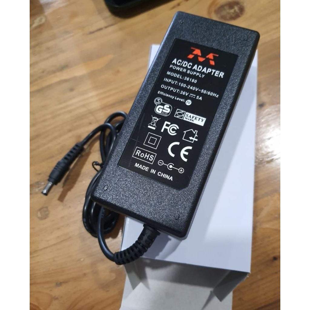 36V 5A Power Supply Adapter Round Jack Model 5.5mm x 2.1mm | Shopee ...
