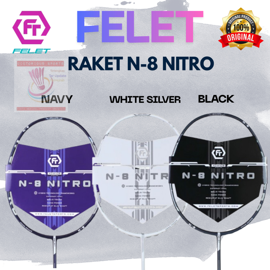 BADMINTON RACKET BADMINTON RACKET FELET NITRO N-8 ORIGINAL | Shopee ...