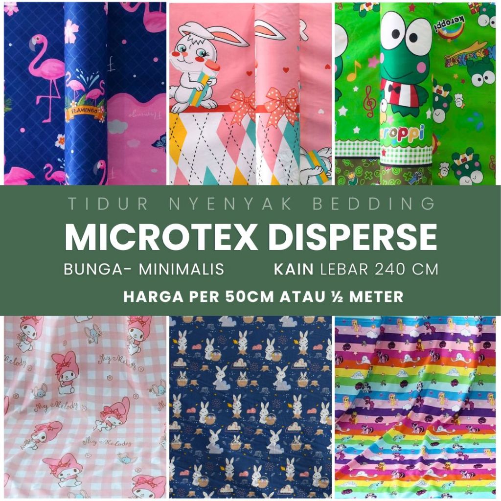 KATUN MICROTEX DISPERSE COTTON FABRIC PER 50 CM SPRAY DORAEMON PANDA ...