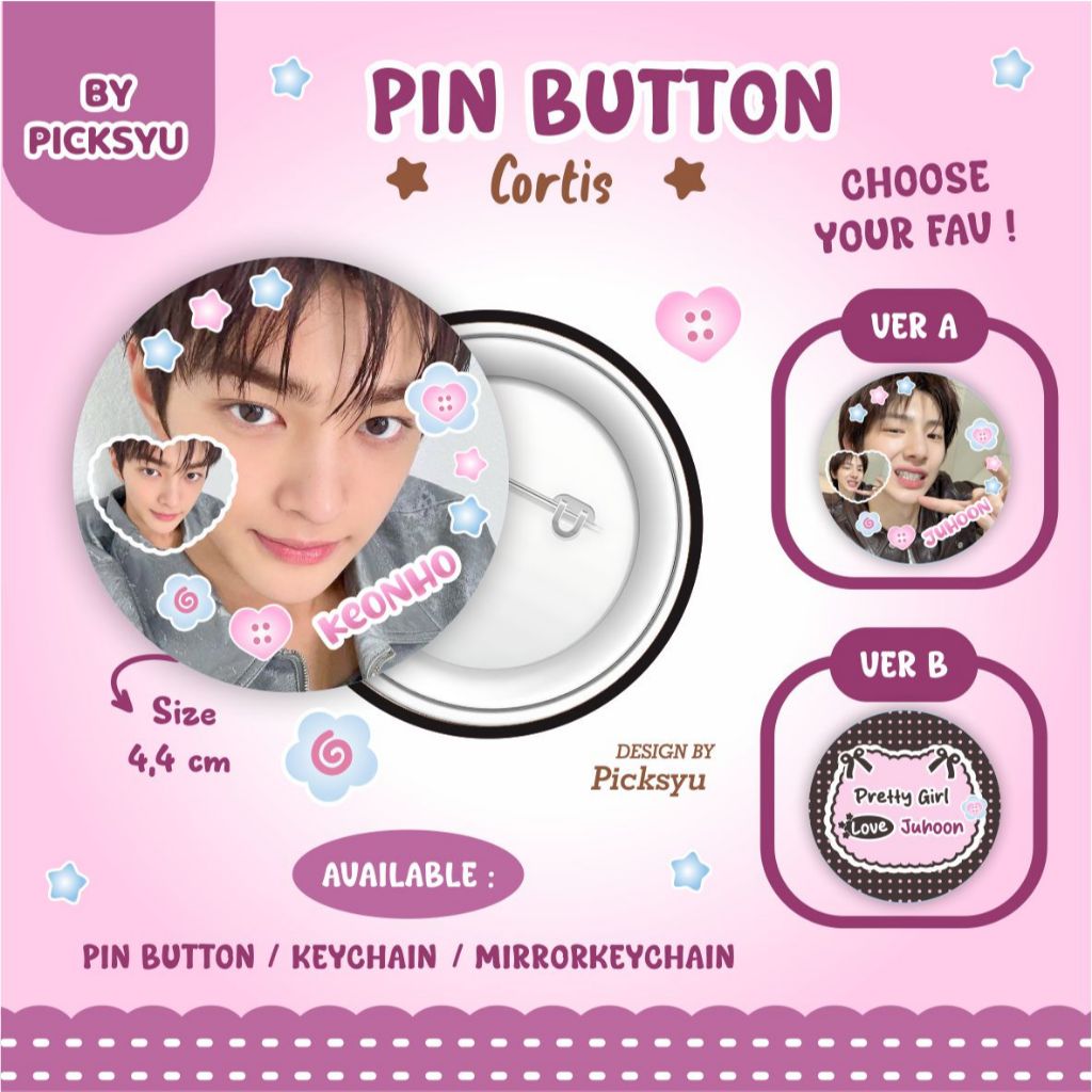 CORTIS - DECO PIN BUTTON KEYCHAIN/ MIRROR KEYCHAIN | Shopee Malaysia