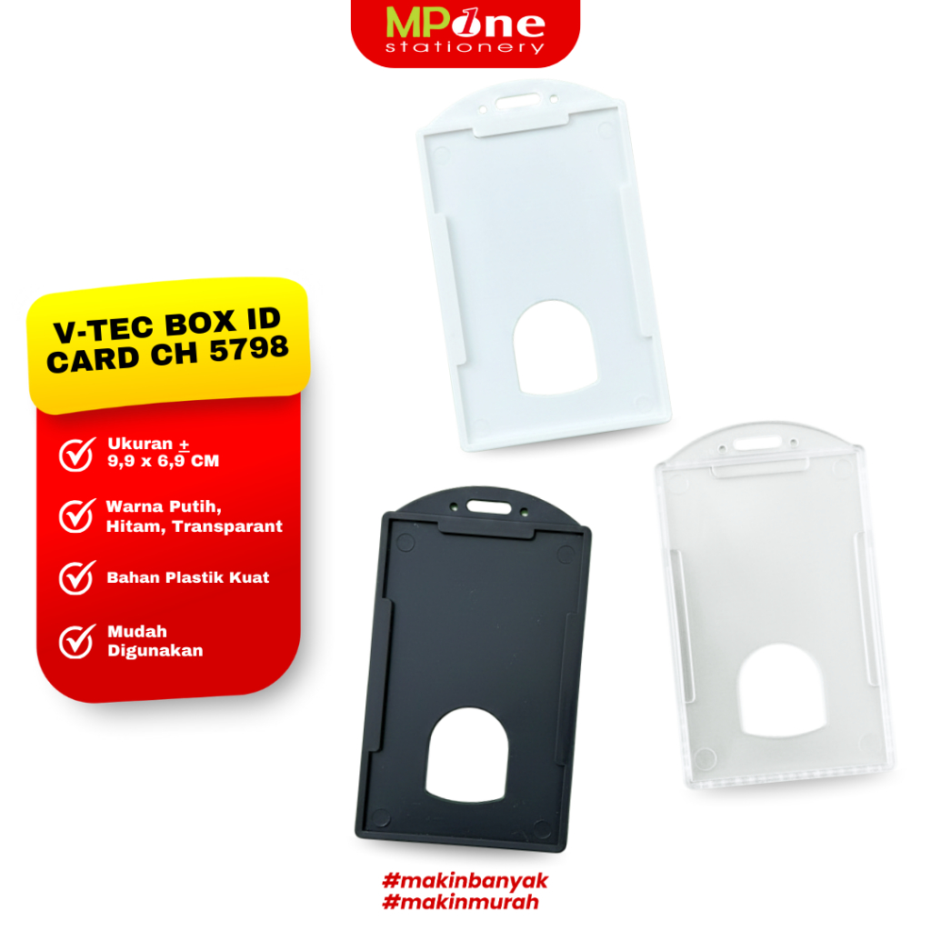(1 PCS) V-Tec E&CO Black, White, Transparent ID Card Box CH-5798 V-TEC ...