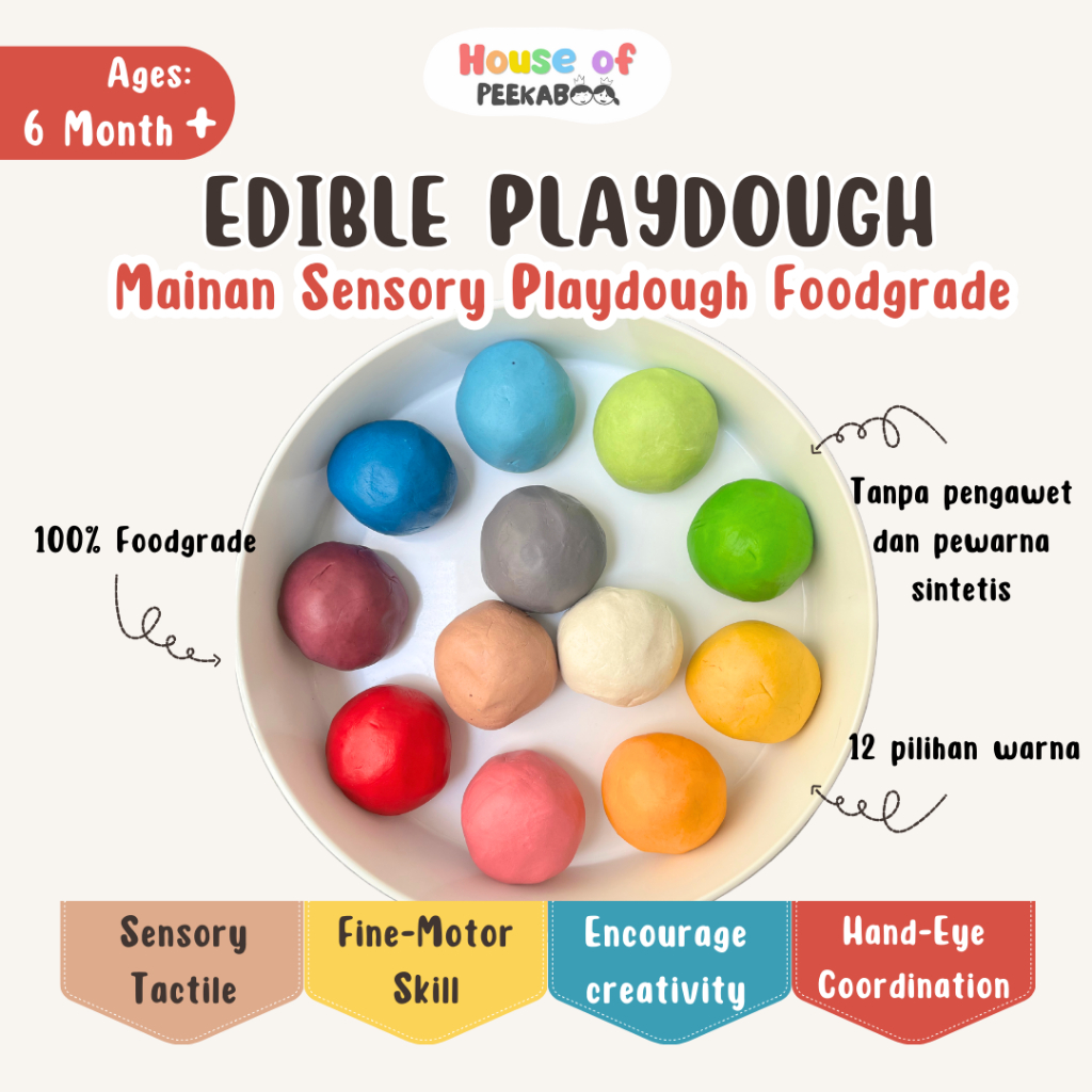 HoPe - Edible Playdough SATUAN Taste safe clay homemade dough sensory ...