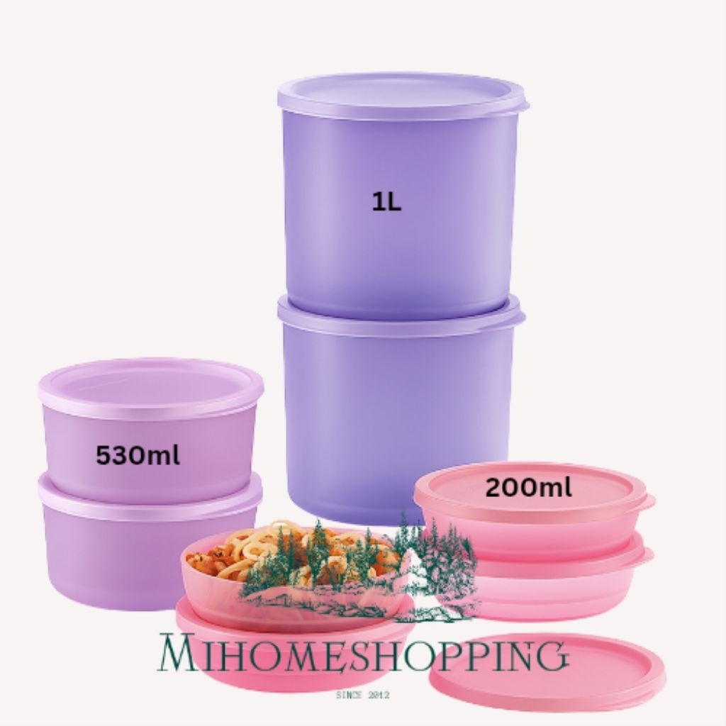 Tupperware summer round set contains 3 pieces of jars for children's ...