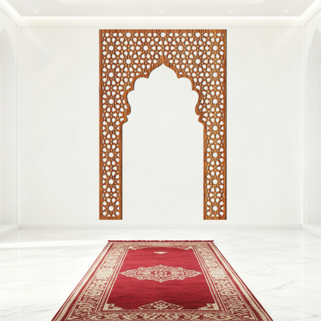 Mihrab Calligraphy Wall Decoration for Prayer Room Made of Plywood ...